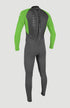 O'Neill REACTOR-2 3/2 GRAPHITE / DAYGLO Back ZIP Wetsuit